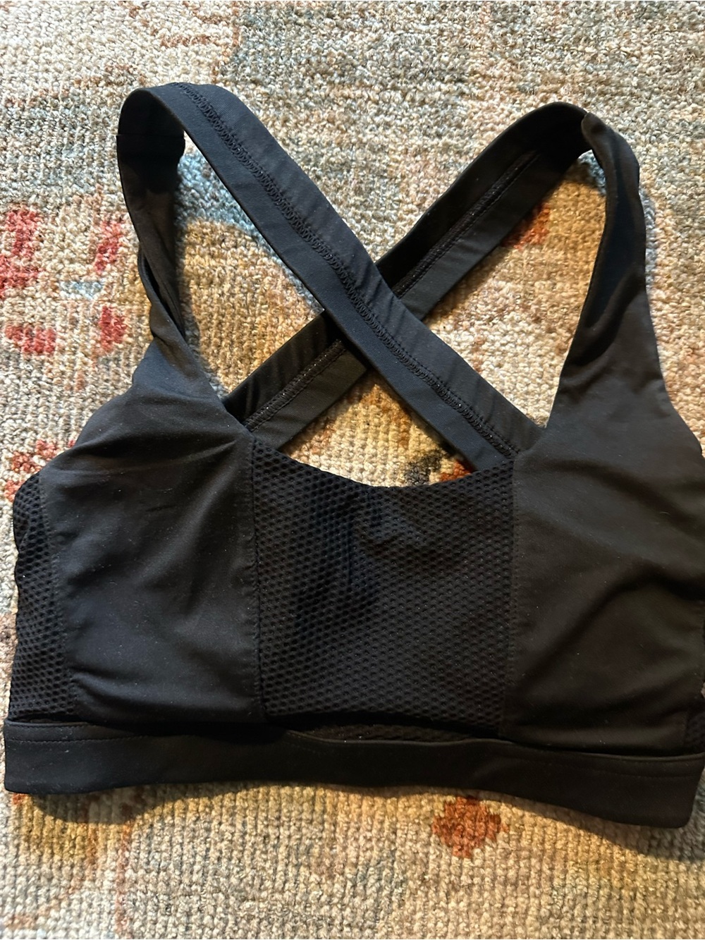 Jed North Black Crossback Mesh Sports Bra